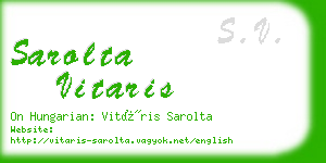 sarolta vitaris business card